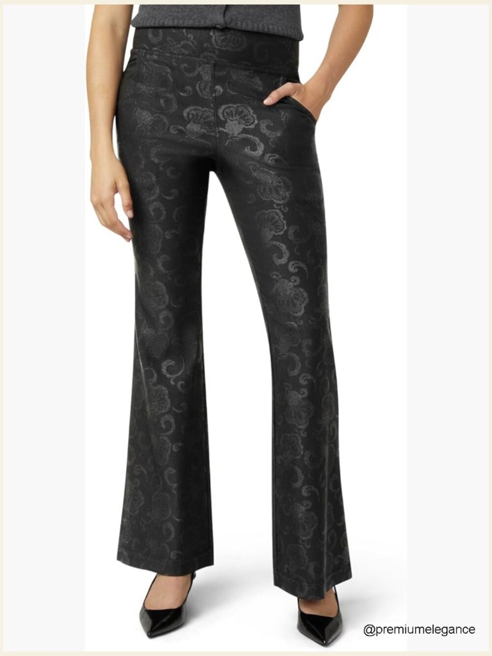 Ultra Soft High Waist Denim Baby Bootcut Leggings